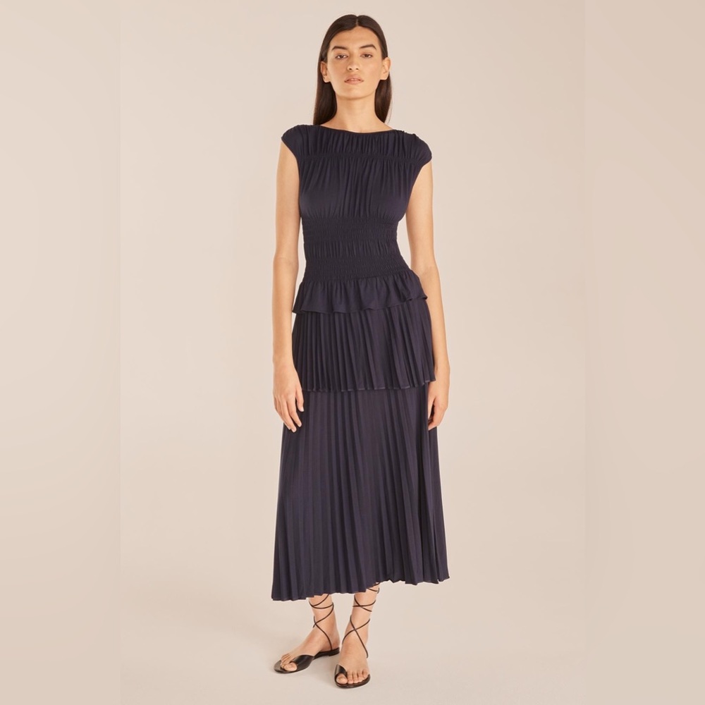 Rebecca Taylor Navy Modal Midi Dress size Medium